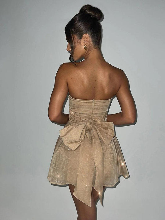 Ruched Strapless A-line Party Dress MCW1193 - MISS ORD