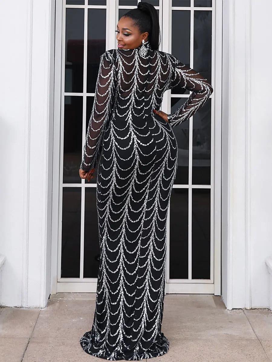See-through Ripple Cocktail Dress M0032 - MISS ORD