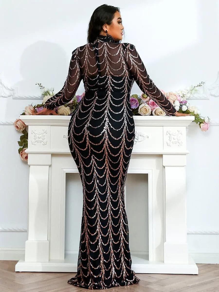 See-through Ripple Cocktail Dress M0032 - MISS ORD