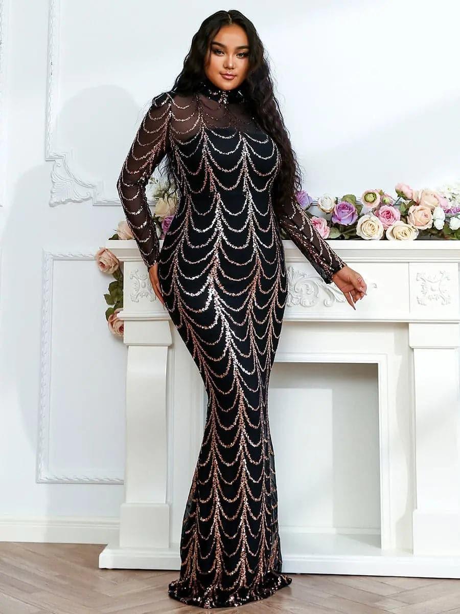 See-through Ripple Cocktail Dress M0032 - MISS ORD