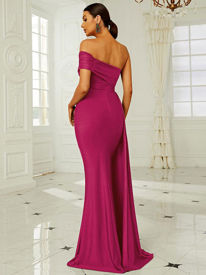 Draping Emerald Green Dress XH2158 - MISS ORD