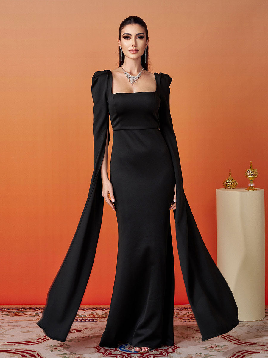 Formelles Kleid Eckiger Ausschnitt XJ878