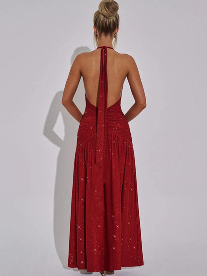 Rotes Partykleid Sexy Rückenfrei Schlitz MYC2020