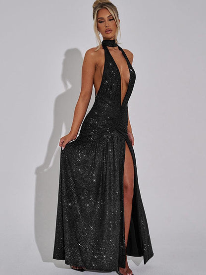 Rotes Partykleid Sexy Rückenfrei Schlitz MYC2020